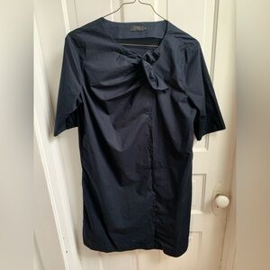 COS Navy Blue Button Down Shift Dress Size Large